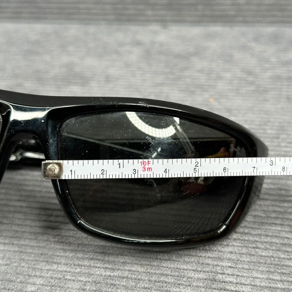 Under Armour y2k Sunglasses Mens Black Wrap Sport Frames Grey Lens Logo Athletic